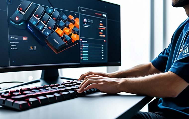 A focused professional gamer, mid-game, hands resting naturally and precisely on a high-end mechanical gaming keyboard. The subject is wearing a modest, professional esports jersey. The setting is a clean, well-lit modern gaming setup with dual monitors displaying generic, abstract UI elements that suggest a game interface, but no actual game content is visible. The scene emphasizes seamless human-computer interaction and perfect ergonomic flow. fully clothed, modest clothing, appropriate attire, professional dress, safe for work, appropriate content, family-friendly, perfect anatomy, correct proportions, natural pose, well-formed hands, proper finger count, natural body proportions, professional photography, high quality.