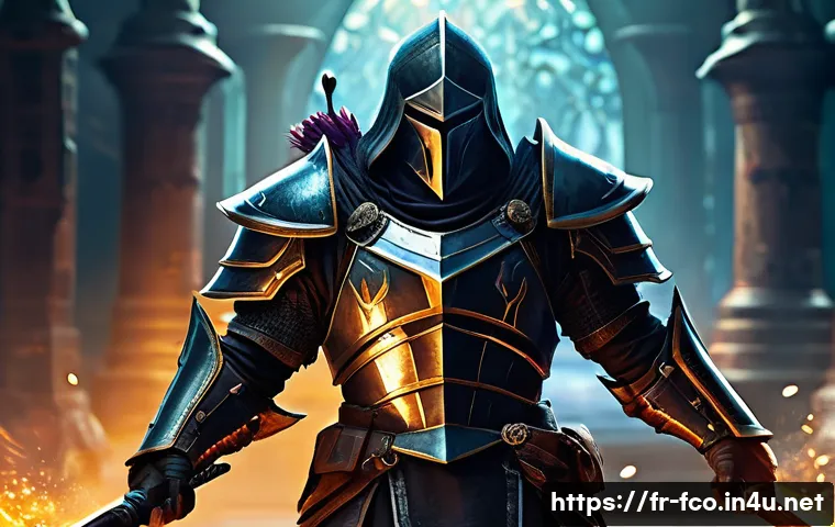 FC온라인 게임 속성 및 계급 - A dynamic fantasy battle scene featuring three character classes in action: a heavily armored warrio...