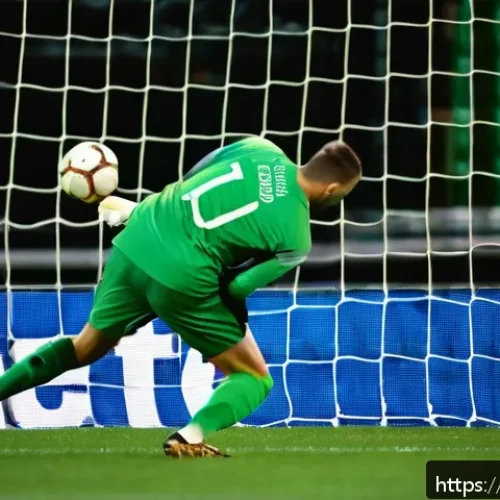 FC온라인 골키퍼 활용법 - A professional soccer goalkeeper in full technical gear including gloves and padded jersey, position...