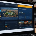 FC온라인 아이템 경매 노하우 - A detailed digital illustration of a French online gaming marketplace interface showing a dynamic au...